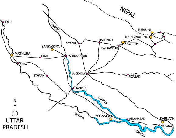 Map of Uttar Pradesh